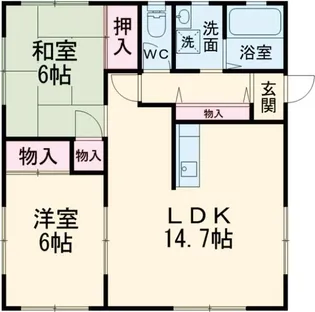 群馬県伊勢崎市市場町1【一戸建】の間取り