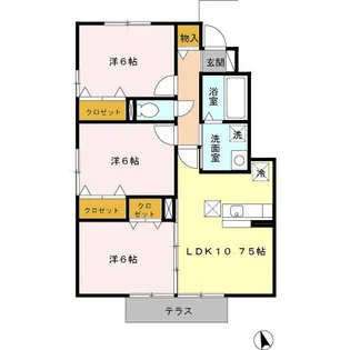 ドエルA【1階】の間取り