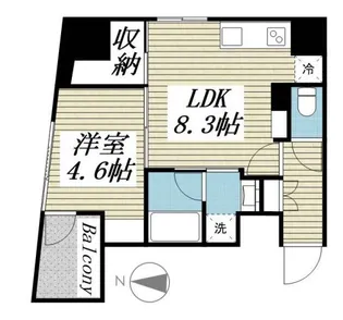 パークルール神田司町ロンド【4階】の間取り