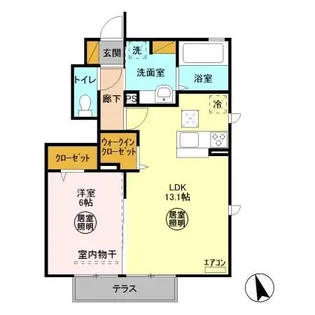 カーサ・フェリース B【1階】の間取り