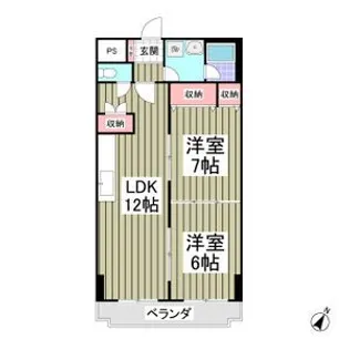 ヴァンデュール上大曽 旧前橋マンション【4階】の間取り