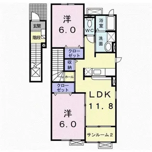 シ-サイドレジデンス I【2階】の間取り
