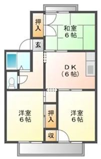 セジュール千代田 A【1階】の間取り