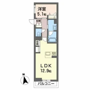ブランシオン神明【2階】の間取り