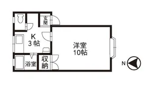 1Kの間取り画像