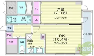 USビル【3階】の間取り