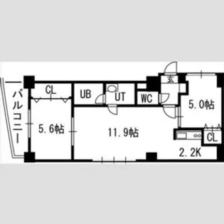 グランカーサ永山公園通 west【9階】の間取り