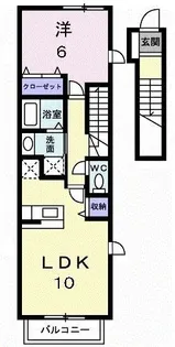香川県高松市六条町【アパート】の間取り