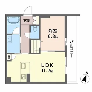 プラザ新鳥栖【3階】の間取り