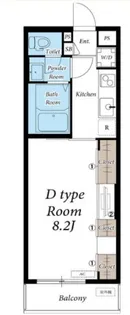 リブリ・クレスト本厚木【2階】の間取り