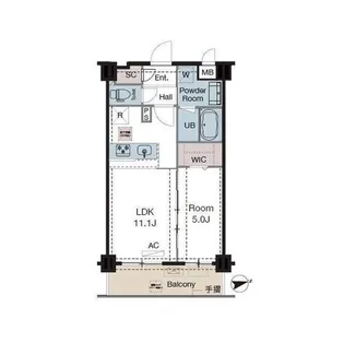 東京都江東区海辺【マンション】の間取り