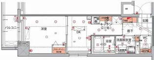 ハーモニーレジデンス菊川ステーションフロント【4階】の間取り