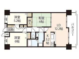 広島県安芸郡府中町桃山2【マンション】の間取り