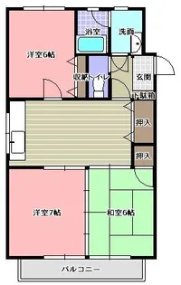 グランピア長嶺【2階】の間取り