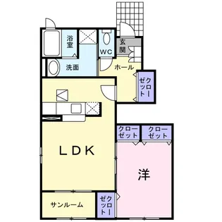 バーミィハウスB棟【1階】の間取り