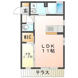 ルミエールK【1階】の間取り