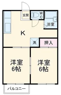 エバーグリーン【1階】の間取り