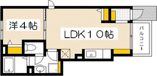 リバーフロント山手I【1階】の間取り