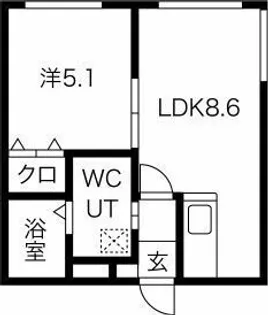 北海道札幌市中央区南六条西25【マンション】の間取り