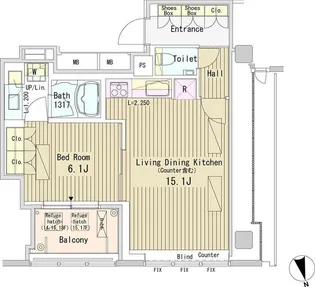 東京都港区西新橋3【マンション】の間取り
