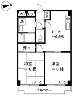 ルミエール蓮根【3階】の間取り