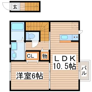 ディアコートA【2階】の間取り