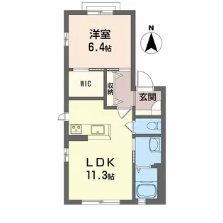 ハーモニー桜木 A棟【1階】の間取り