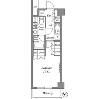 ルクレ西池袋【1階】の間取り
