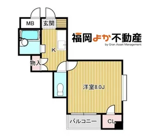 1Kの間取り画像