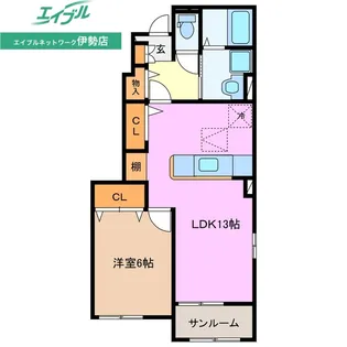 ihana II【1階】の間取り