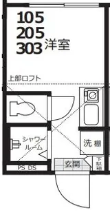 One CUBE 夏目坂【2階】の間取り