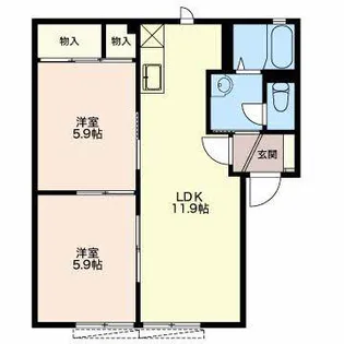 岐阜県岐阜市切通6【アパート】の間取り