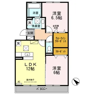 山口県防府市大字高井【アパート】の間取り
