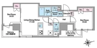 東京都新宿区新宿7【マンション】の間取り