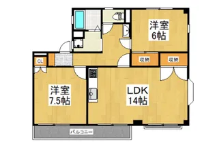 東京都清瀬市中清戸5【アパート】の間取り