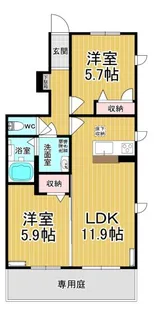 マリアージュA【1階】の間取り