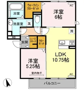 愛知県半田市大高町2【アパート】の間取り