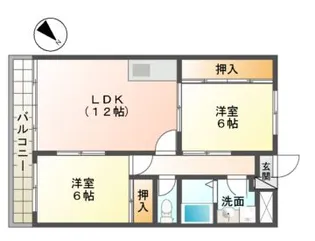 スカイタウン508【1階】の間取り