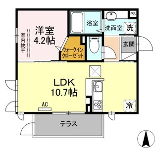 サザンクロス【1階】の間取り