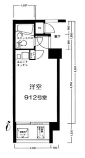 オリエント赤坂モートサイド【9階】の間取り