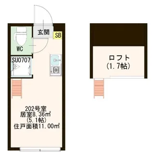 ラメールII【2階】の間取り