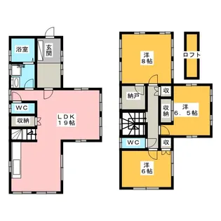 愛知県名古屋市昭和区高峯町【一戸建】の間取り