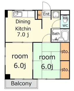 サンハイムKAZU【2階】の間取り