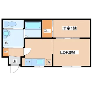リヴェール南鍛冶町【1階】の間取り