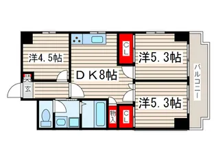 サンレガーロ葛西【6階】の間取り