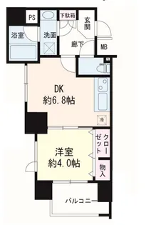 東京都台東区松が谷2【マンション】の間取り