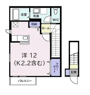ローズガーデン【2階】の間取り
