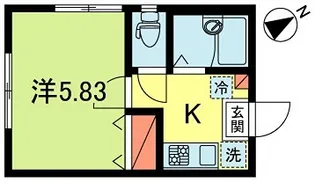サットンプレイス・酒井【2階】の間取り