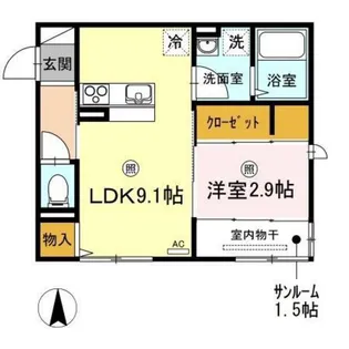 Sunrise岡山駅前【1階】の間取り