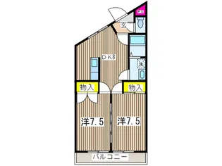 マリ-ナ三浦海岸【3階】の間取り